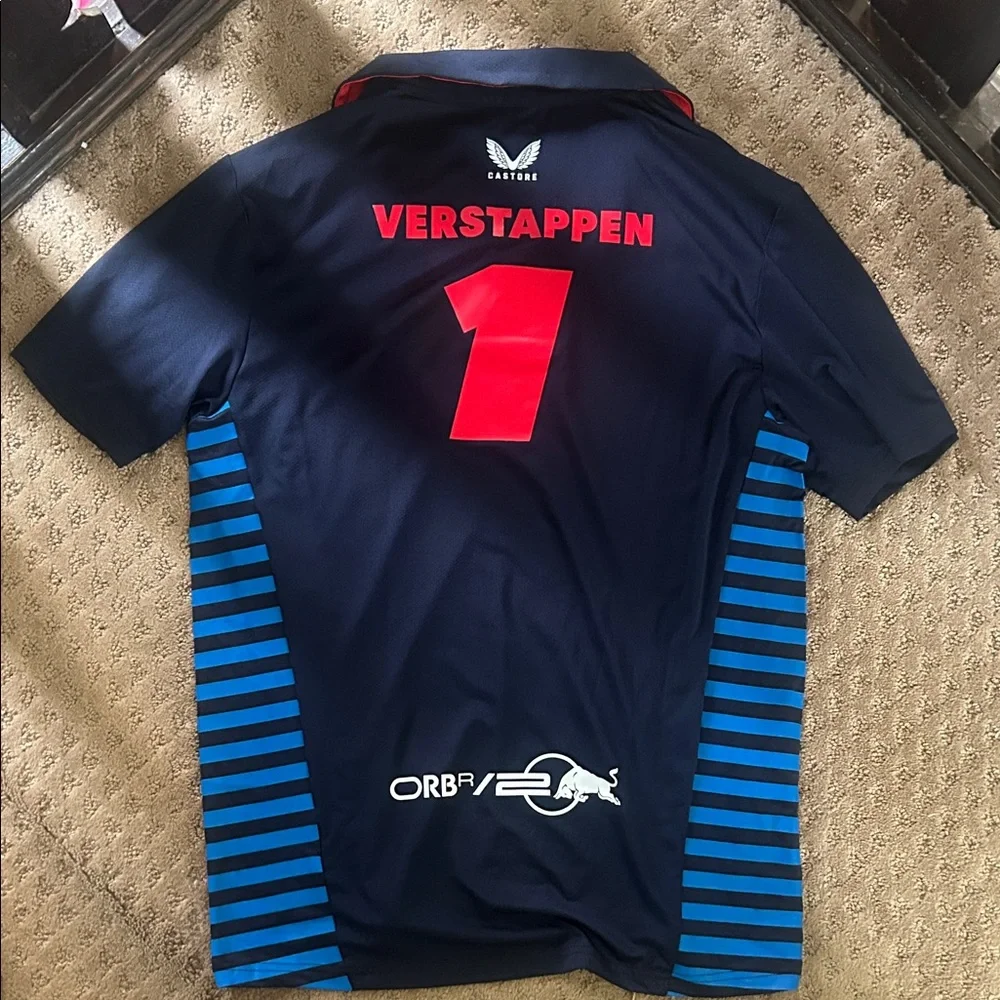 Castore Red Bull Racing Navy Polo Shirt - Max Verstappen - Picture 5 of 6